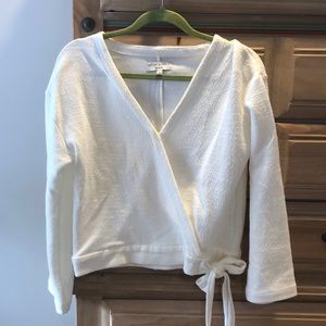 Madewell Texture & Thread faux wrap top